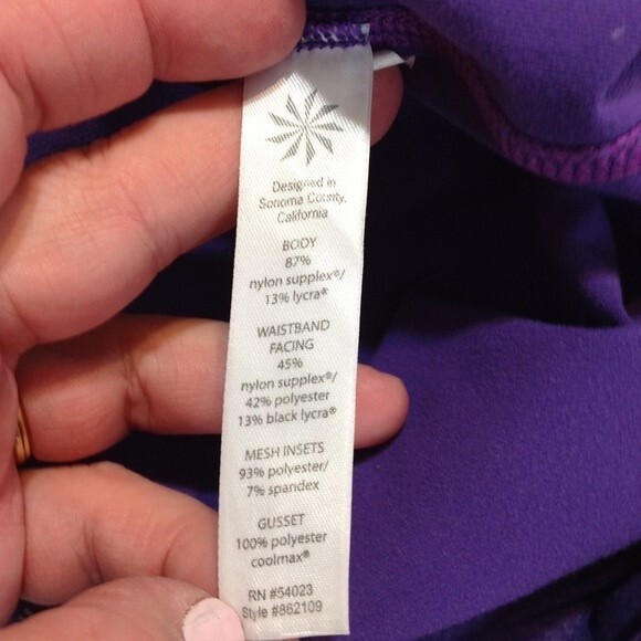 ATHLETA X-Small Relay Capri Legging Workout Athletic Purple Reflective Mesh - Picture 10 of 10